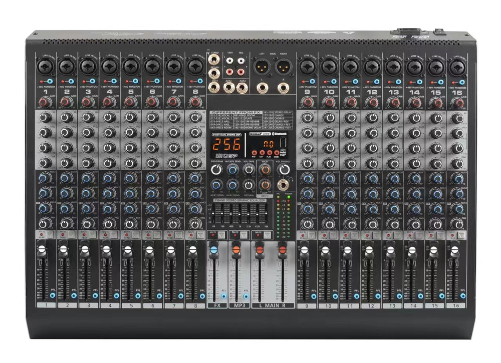 Mezcladora Gochanmi MX16 Pro, 16 canales con DSP