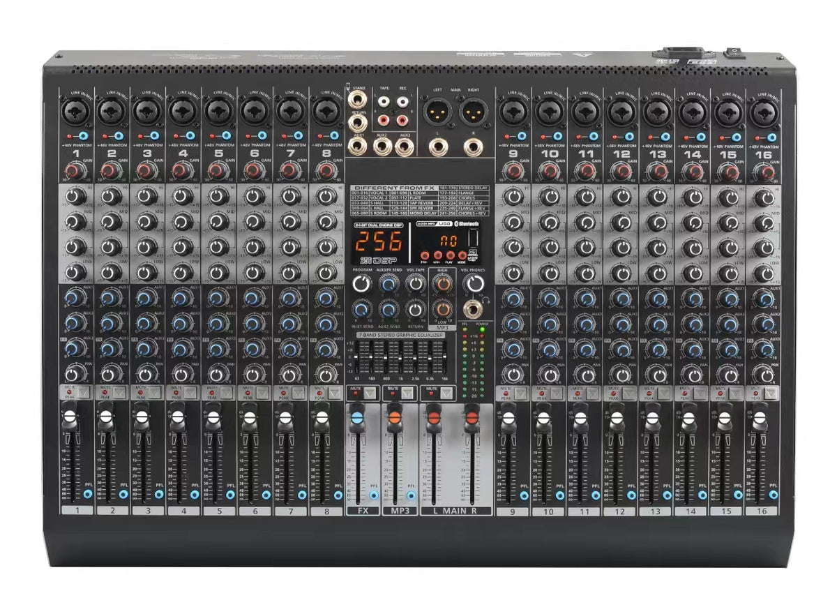 Mezcladora Gochanmi MX16 Pro, 16 canales con DSP